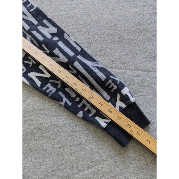 Nike Hoodie Fleece Sweatshirt Mens Size L Black Spell out Nike All Over Y2K - Picture 6 of 6